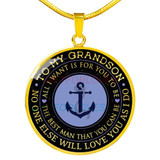 To my grandson:Birthday gift ideas for grandson, Grandson necklace from parents, Grandson necklace, to my grandson necklace, best gifts for grandson, birthday gifts for grandson, special grandson necklace,  819fSgn