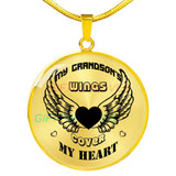 To my grandson:Birthday gift ideas for grandson, Grandson necklace from parents, Grandson necklace, to my grandson necklace, best gifts for grandson, birthday gifts for grandson, special grandson necklace,  732fSbn