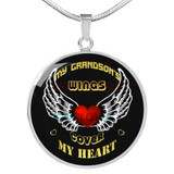 To my grandson:Birthday gift ideas for grandson, Grandson necklace from parents, Grandson necklace, to my grandson necklace, best gifts for grandson, birthday gifts for grandson, special grandson necklace,  732fSgn