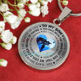 To my son:Birthday gift ideas for son, son necklace, to my son necklace, son necklace from parents, best gifts for son, birthday gifts for son, mother and son necklace, special son necklace  727fsbn