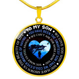 To my son:Birthday gift ideas for son, son necklace, to my son necklace, son necklace from parents, best gifts for son, birthday gifts for son, mother and son necklace, special son necklace  727fssn