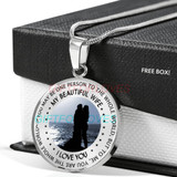 To my wife: amazing wife necklace, wife necklace,to my gorgeous wife, to my wife necklace, birthday gifts for wife, best gifts for wife, my beautiful wife necklace, to my future wife, birthday gifts for her  492fwbn