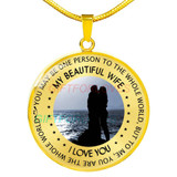 To my wife: amazing wife necklace, wife necklace,to my gorgeous wife, to my wife necklace, birthday gifts for wife, best gifts for wife, my beautiful wife necklace, to my future wife, birthday gifts for her  492fwbn