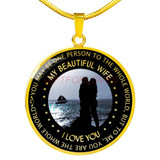 To my wife: amazing wife necklace, wife necklace,to my gorgeous wife, to my wife necklace, birthday gifts for wife, best gifts for wife, my beautiful wife necklace, to my future wife, birthday gifts for her  492fwgn