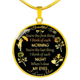 To my wife: amazing wife necklace, wife necklace,to my gorgeous wife, to my wife necklace, birthday gifts for wife, best gifts for wife, my beautiful wife necklace, to my future wife, birthday gifts for her  490fwgn