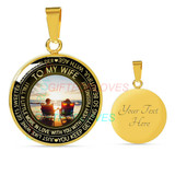 To my wife: amazing wife necklace, wife necklace,to my gorgeous wife, to my wife necklace, birthday gifts for wife, best gifts for wife, gearbubble wife necklace, to my future wife, birthday gifts for her  478fwgn