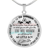 To my grandson: Grandson necklace from parents, Grandson necklace, to my grandson necklace, best gifts for grandson, birthday gifts for grandson, grandmother and grandson necklace, special grandson necklace  471fSbn