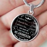 To my grandson: Grandson necklace, to my grandson necklace, best gifts for grandson, birthday gifts for grandson, grandmother and grandson necklace, special grandson necklace  469fSsn