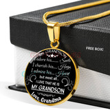 To my grandson: Grandson necklace, to my grandson necklace, best gifts for grandson, birthday gifts for grandson, grandmother and grandson necklace, special grandson necklace  469fSsn