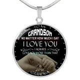 To my grandson: Grandson necklace, to my grandson necklace, best gifts for grandson, birthday gifts for grandson, grandmother and grandson necklace, special grandson necklace  461fSsn