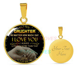 To my daughter: daughter necklace, to my daughter necklace, best gifts for daughter, birthday gifts for daughter, father and daughter necklace, daughter necklace from parents, special daughter necklace  459fdgn