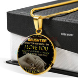 To my daughter: daughter necklace, to my daughter necklace, best gifts for daughter, birthday gifts for daughter, father and daughter necklace, daughter necklace from parents, special daughter necklace  459fdgn