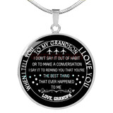 To my grandson: Grandson necklace, to my grandson necklace, best gifts for grandson, birthday gifts for grandson, grandmother and grandson necklace, special grandson necklace  453fSsn