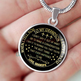 To my grandson: Grandson necklace, to my grandson necklace, best gifts for grandson, birthday gifts for grandson, grandmother and grandson necklace, special grandson necklace  453fSgn
