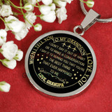 To my grandson: Grandson necklace, to my grandson necklace, best gifts for grandson, birthday gifts for grandson, grandmother and grandson necklace, special grandson necklace  453fSgn