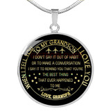 To my grandson: Grandson necklace, to my grandson necklace, best gifts for grandson, birthday gifts for grandson, grandmother and grandson necklace, special grandson necklace  453fSgn