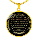 To my grandson: Grandson necklace, to my grandson necklace, best gifts for grandson, birthday gifts for grandson, grandmother and grandson necklace, special grandson necklace  453fSgn