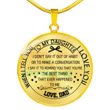 To my daughter: amazing daughter necklace, daughter necklace, to my daughter necklace, best gifts for daughter, birthday gifts for daughter, mother and daughter necklace, daughter necklace from parents, special daughter necklace  451fdbn