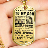 To my son: special gift for son,birthday gift for son,amazing son dog tag,luxury dog tag for your son