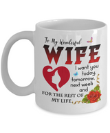 To my wife: Wife coffee mug, best gifts for wife, birthday gifts for wife, husband and wife coffee mug, beautiful wife coffee mug, to my wife coffee mug, gorgeous wife coffee mug 1056