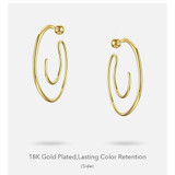 Big Circle Hoop Earrings