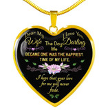 To my wife: Gift for Christmas 2018, Christmas gift ideas for wife, beautiful wife necklace, wife necklace, to my wife necklace, best gifts for wife, birthday gifts for wife, husband and wife necklace 946