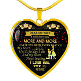 To my wife: Gift for Christmas 2018, Christmas gift ideas for wife, beautiful wife necklace, wife necklace, to my wife necklace, best gifts for wife, birthday gifts for wife, husband and wife necklace 932
