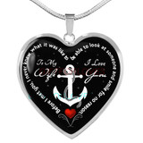 To my wife: Gift for Christmas 2018, Christmas gift ideas for wife, beautiful wife necklace, wife necklace, to my wife necklace, best gifts for wife, birthday gifts for wife, husband and wife necklace 930