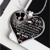 To my wife: Gift for Christmas 2018, Christmas gift ideas for wife, beautiful wife necklace, wife necklace, to my wife necklace, best gifts for wife, birthday gifts for wife, husband and wife necklace 928
