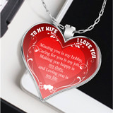To my wife: Gift for Christmas 2018, Christmas gift ideas for wife, beautiful wife necklace, wife necklace, to my wife necklace, best gifts for wife, birthday gifts for wife, husband and wife necklace 926