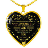 To my wife: Gift for Christmas 2018, Christmas gift ideas for wife, beautiful wife necklace, wife necklace, to my wife necklace, best gifts for wife, birthday gifts for wife, husband and wife necklace 922