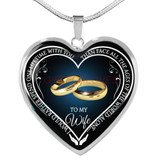 To my wife: Gift for Christmas 2018, Christmas gift ideas for wife, beautiful wife necklace, wife necklace, to my wife necklace, best gifts for wife, birthday gifts for wife, husband and wife necklace 916