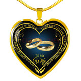 To my wife: Gift for Christmas 2018, Christmas gift ideas for wife, beautiful wife necklace, wife necklace, to my wife necklace, best gifts for wife, birthday gifts for wife, husband and wife necklace 916