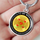 To my wife: Gift for Christmas 2018, Christmas gift ideas for wife, beautiful wife necklace, wife necklace, to my wife necklace, best gifts for wife, birthday gifts for wife, husband and wife necklace 912