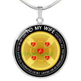 To my wife: Gift for Christmas 2018, Christmas gift ideas for wife, beautiful wife necklace, wife necklace, to my wife necklace, best gifts for wife, birthday gifts for wife, husband and wife necklace 912