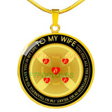 To my wife: Gift for Christmas 2018, Christmas gift ideas for wife, beautiful wife necklace, wife necklace, to my wife necklace, best gifts for wife, birthday gifts for wife, husband and wife necklace 912