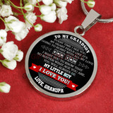 To my grandson: Gift for Christmas 2018, Christmas gift ideas for grandson, Grandson necklace from parents, Grandson necklace, to my grandson necklace, best gifts for grandson, birthday gifts for grandson, special grandson necklace, 894