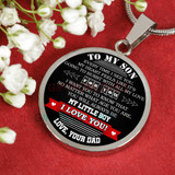 To my son: Gift for Christmas 2018, Christmas gift ideas for son, son necklace, to my son necklace, son necklace from parents, best gifts for son, birthday gifts for son, mother and son necklace, mother and son necklace, special son necklace 892