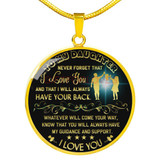To my daughter: Gift for Christmas 2018, Christmas gift ideas for daughter, daughter necklace, to my daughter necklace, best gifts for daughter, birthday gifts for daughter, father and daughter necklace, daughter necklace from parents, 823
