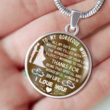 To my wife: Gift for Christmas 2018, Christmas gift ideas for wife, beautiful wife necklace, wife necklace, to my wife necklace, best gifts for wife, birthday gifts for wife, husband and wife necklace 799