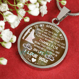 To my wife: Gift for Christmas 2018, Christmas gift ideas for wife, beautiful wife necklace, wife necklace, to my wife necklace, best gifts for wife, birthday gifts for wife, husband and wife necklace 799