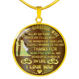 To my wife: Gift for Christmas 2018, Christmas gift ideas for wife, beautiful wife necklace, wife necklace, to my wife necklace, best gifts for wife, birthday gifts for wife, husband and wife necklace 799