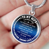 To my wife: Gift for Christmas 2018, Christmas gift ideas for wife, beautiful wife necklace, wife necklace, to my wife necklace, best gifts for wife, birthday gifts for wife, husband and wife necklace 795