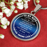 To my wife: Gift for Christmas 2018, Christmas gift ideas for wife, beautiful wife necklace, wife necklace, to my wife necklace, best gifts for wife, birthday gifts for wife, husband and wife necklace 795