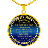 To my wife: Gift for Christmas 2018, Christmas gift ideas for wife, beautiful wife necklace, wife necklace, to my wife necklace, best gifts for wife, birthday gifts for wife, husband and wife necklace 795
