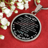 To my wife: Gift for Christmas 2018, Christmas gift ideas for wife, beautiful wife necklace, wife necklace, to my wife necklace, best gifts for wife, birthday gifts for wife, husband and wife necklace 791