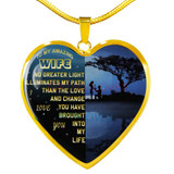 To my wife: Gift for Christmas 2018, Christmas gift ideas for wife, beautiful wife necklace, wife necklace, to my wife necklace, best gifts for wife, birthday gifts for wife, husband and wife necklace 785