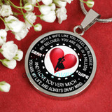To my wife: Gift for Christmas 2018, Christmas gift ideas for wife, beautiful wife necklace, wife necklace, to my wife necklace, best gifts for wife, birthday gifts for wife, husband and wife necklace 783