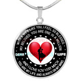 To my wife: Gift for Christmas 2018, Christmas gift ideas for wife, beautiful wife necklace, wife necklace, to my wife necklace, best gifts for wife, birthday gifts for wife, husband and wife necklace 783