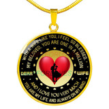 To my wife: Gift for Christmas 2018, Christmas gift ideas for wife, beautiful wife necklace, wife necklace, to my wife necklace, best gifts for wife, birthday gifts for wife, husband and wife necklace 783